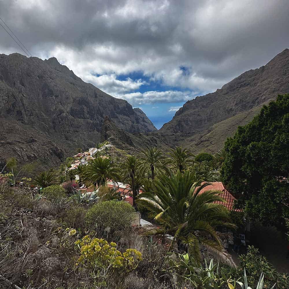 Skats uz Masca ciematu Tenerifē