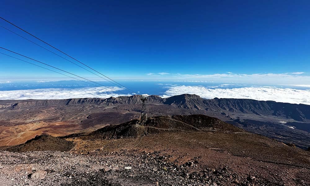 Teides vulkāna La Rambleta punkts ar vagoniņa staciju